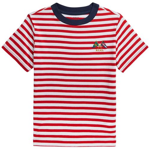 Ralph Lauren Stribet T-shirt Rød | Rød | 88-93 cm