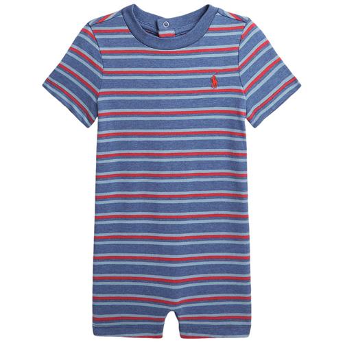 Ralph Lauren Stribet Romper Til Baby Faded Royal Heather Multi | Blå | 3 months