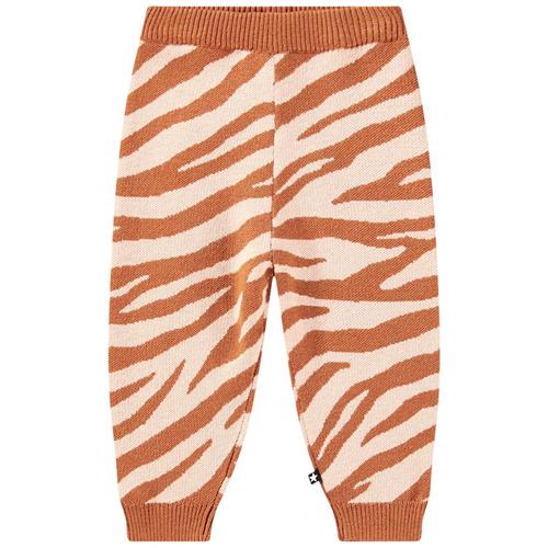 Se Molo Sol Strikkede Bukser Zebra | Rød | 74 cm ved Babyshop