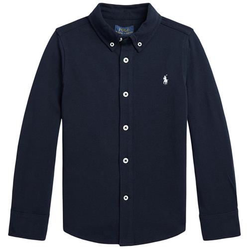 Se Ralph Lauren Logo Skjorte Navyblå | Marine blå | 102-108 cm ved Babyshop