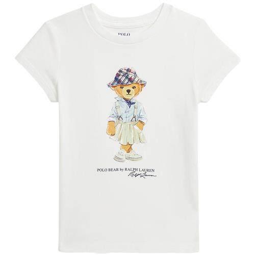 Se Ralph Lauren Logo T-shirt Deckwash White | Hvid | 124-128 cm ved Babyshop