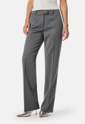 Se BUBBLEROOM Mid Waist Suit Trousers Dark grey 42 ved Bubbleroom