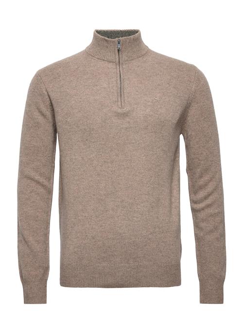 Se Hackett London Lambswool Hzip Hackett London Beige ved Booztlet