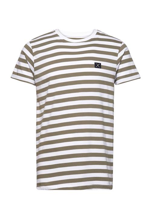 Se Clean Cut Copenhagen Basic Striped Tee Ss Clean Cut Copenhagen Green ved Booztlet