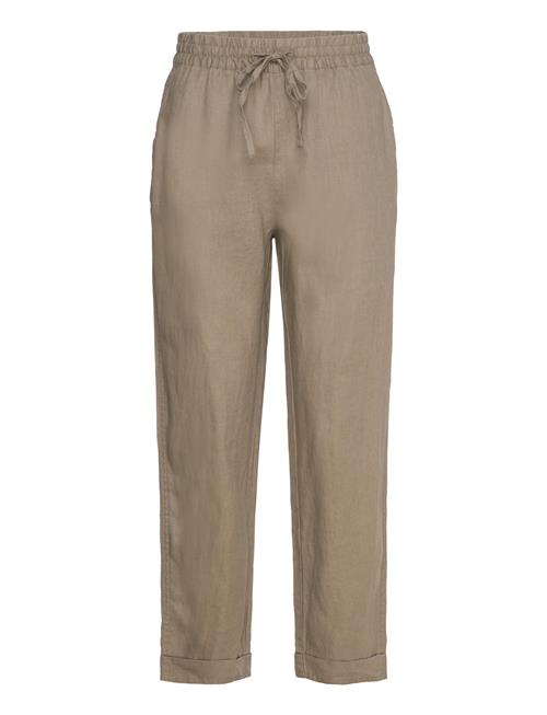 Se Rosemunde Linen Trousers Rosemunde Beige ved Booztlet