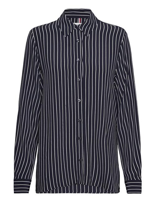 Fluid Viscose Crepe Shirt Tommy Hilfiger Navy