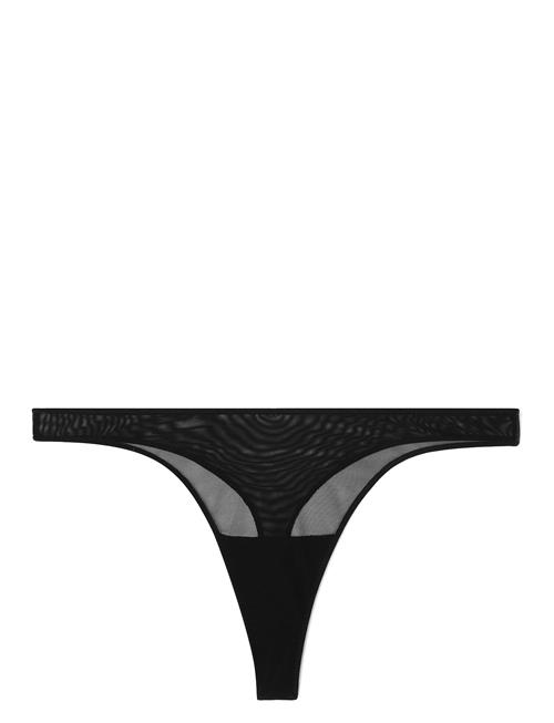 Se Understatement Underwear Mesh Thong Understatement Underwear Black ved Booztlet