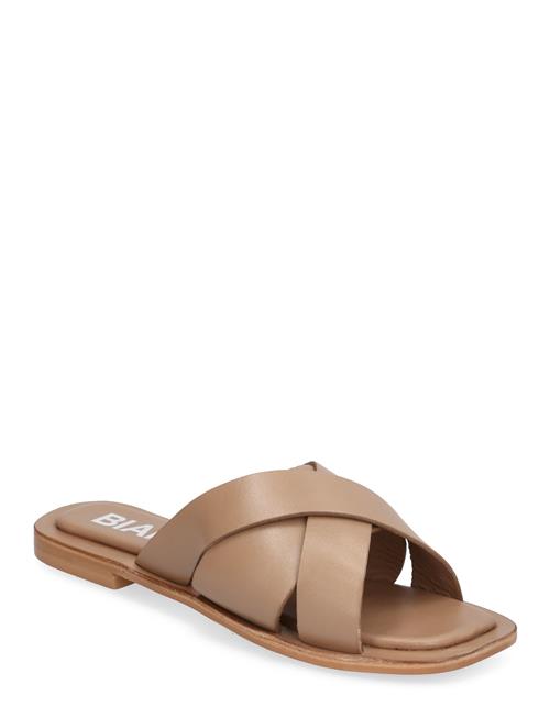 Bianco Biajudy Slide Smooth Leather Bianco Beige