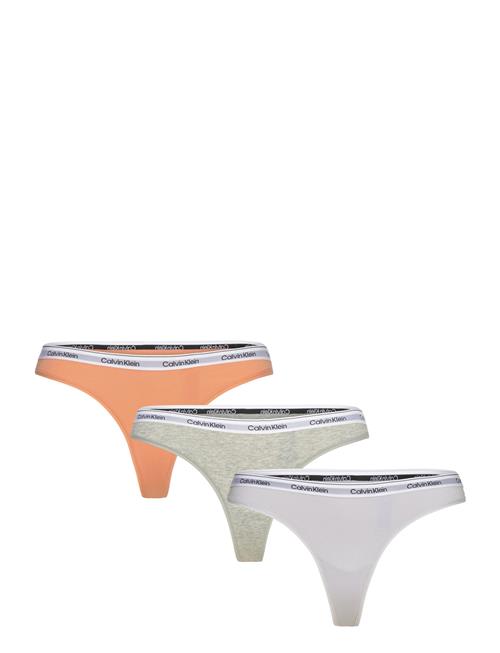 Se Calvin Klein Thong 3Pk Calvin Klein Orange ved Booztlet