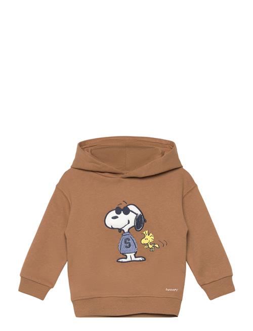 Mango Snoopy Textured Sweatshirt Mango Brown