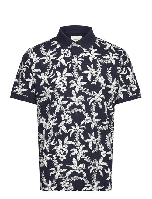 GANT Palm Lei Print Ss Polo GANT Navy