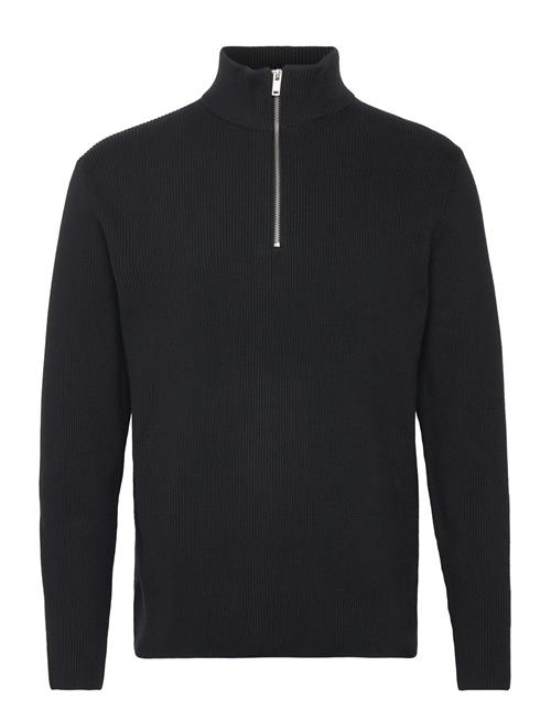 Lindbergh Half Zip Rib Knit Lindbergh Black