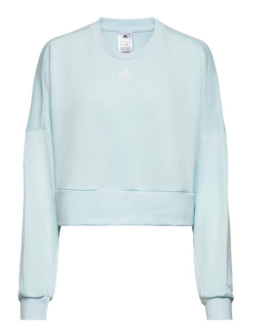 Se adidas Performance Aeroready Studio Loose Sweatshirt Adidas Performance Blue ved Booztlet