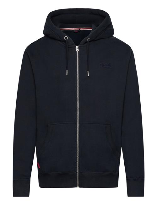 Essential Logo Zip Hoodie Superdry Navy