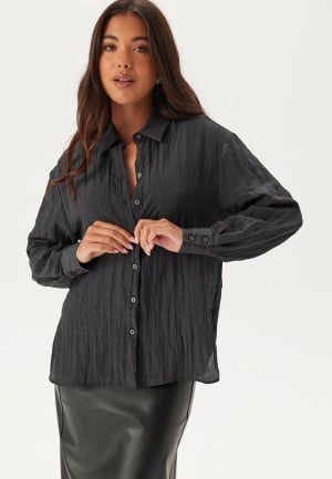 BUBBLEROOM Button Structure Shirt Dark grey M