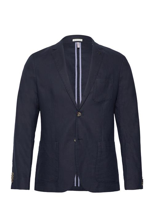 Cotton Linen Blazer Tom Tailor Navy