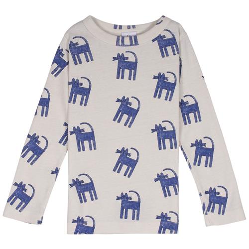 Wynken Emi Mønstret Langærmet T-shirt Cobalt Blue Cats | Blå | 6 years