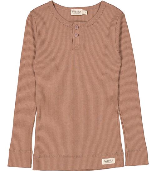 Se MarMar Bluse - Rib - Modal - Powder Taupe ved KidsWorld