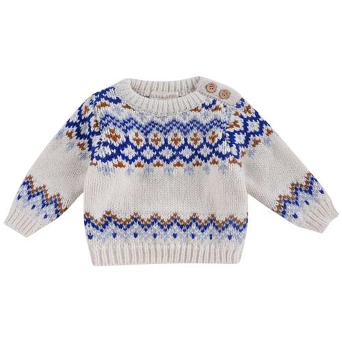 Se Louise Misha Lounis Strikket Baby Sweater Cremefarvet |  | 24 months ved Babyshop