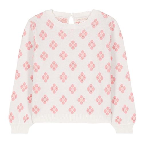 Se Louise Misha Alice Strikket Trøje Floral Jaqcuard | Lyserød | 3 years ved Babyshop