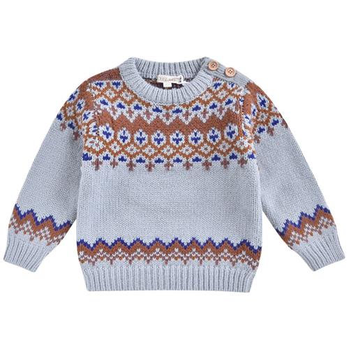 Se Louise Misha Lounis Strikket Baby Sweater Heather Gray | Grå | 12 months ved Babyshop