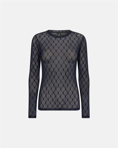 Bluse "mesh" | Polyamid | Navy