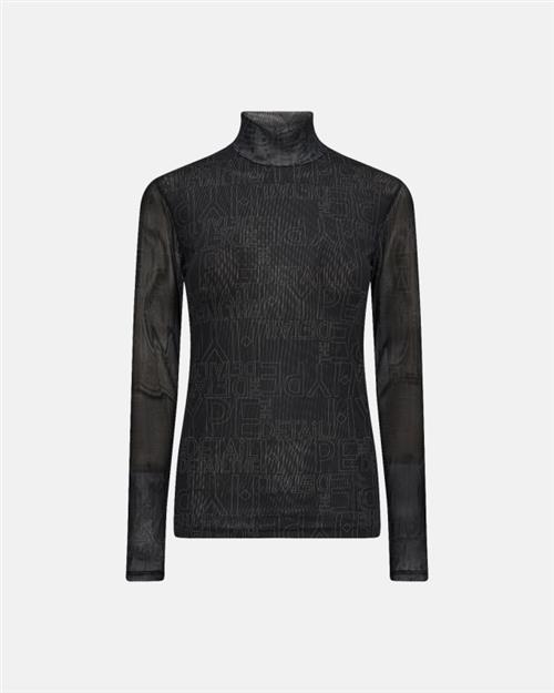 Bluse "Mesh" | Polyester | Sort