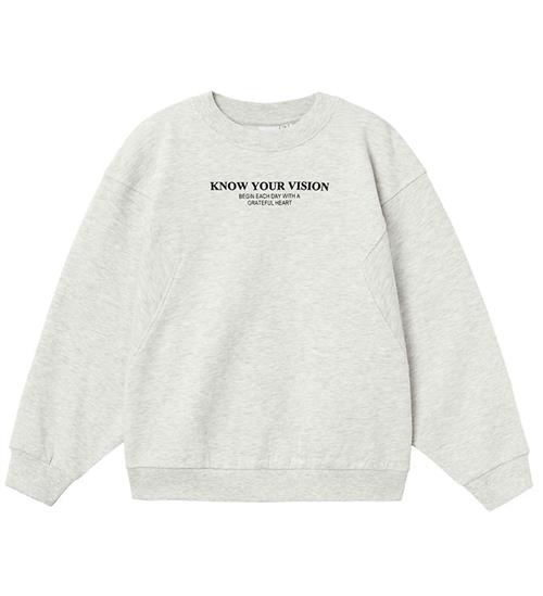 Se Name It Name It Sweatshirt - NkfNakonni - Light Grey Melange ved KidsWorld