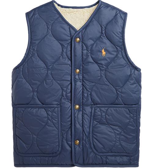 Se Polo Ralph Lauren Dunvest m. Fleece - Vendbar - Navy/Beige ved KidsWorld