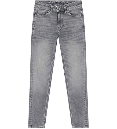 Se Indian Blue Jeans Indian Blue Jeans Bukser - Tapered Fit - Light Grey Denim ved KidsWorld