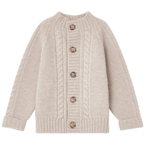 garbo&friends Strikket Cardigan Oat | Beige | 98/104 cm