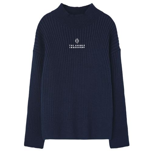 The Animals Observatory Seal Turtleneck sweater Navy | Marine blå | 6 years