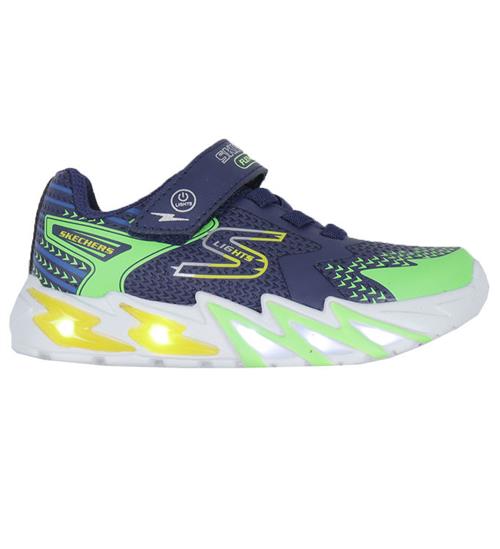 Se Skechers Skechers Sko - Flex-Glow Bolt - Navy/Multi ved KidsWorld