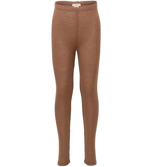 Se Minimalisma Leggings - Rib - Uld - Arona - Toffee ved KidsWorld