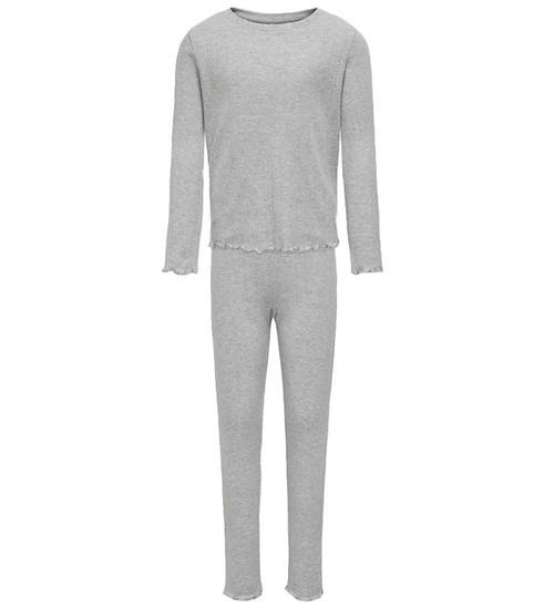 Kids Only Kids Only Loungewear SÃ¦t - Rib - KogMunte - Light Grey Melange m