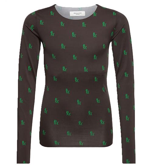 Se Rosemunde Bluse - Rsmn Monogram Green Print ved KidsWorld