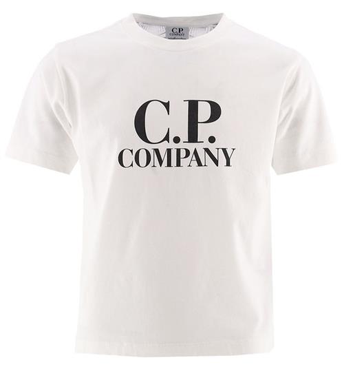 Se C.P. Company C.P. Company T-shirt - Gauze White m. Sort ved KidsWorld