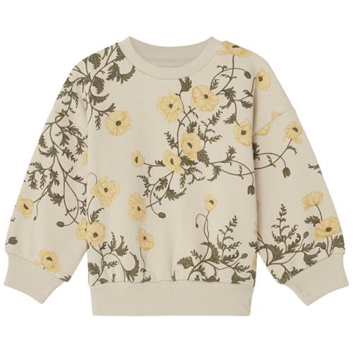 Se garbo&friends Blomstret Sweatshirt Flos | Grønn | 98/104 cm ved Babyshop