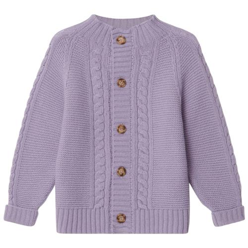 Se garbo&friends Strikket Cardigan Syrenfarvet | Lilla | 122/128 cm ved Babyshop