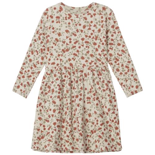 garbo&friends Mønstret Ribbet Baby-kjole Royal Cress 86/92 cm      kvinde