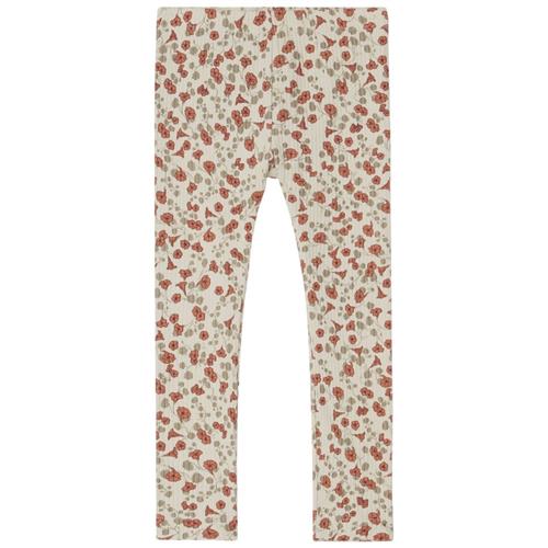 garbo&friends Mønstrete Ribbede Baby-leggings Royal Cress | Rød | 86/92 cm