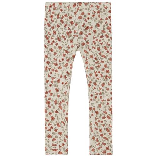 garbo&friends Mønstrete Ribbede Baby-leggings Royal Cress | Rød | 86/92 cm