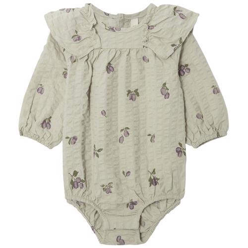 Se garbo&friends Mønstret Romper Prune Green | Grønn | 50/56 cm ved Babyshop