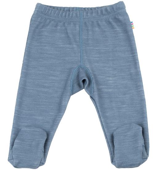 Se Joha Joha Leggings m. FÃ¸dder - Uld/Bambus - BlÃ¥ ved KidsWorld