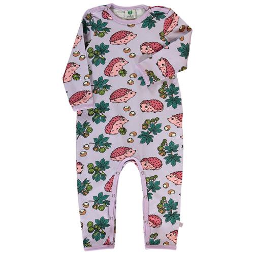 Se Småfolk Baby bodysuit with hedgehogs  Orchid Petal | Lilla | 92 cm ved Babyshop