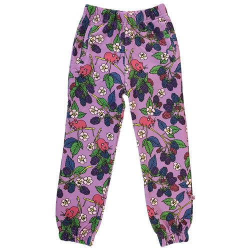 Se Småfolk Sweatpants with blackberries  Dusty Lavender | Lilla | 1-2 years ved Babyshop