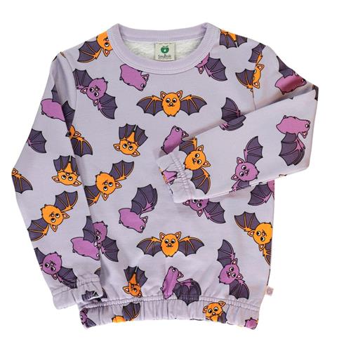 Småfolk Sweatshirt with bats  Orchid Petal 2-3 Y  Lilla  2-3 år  kvinde
