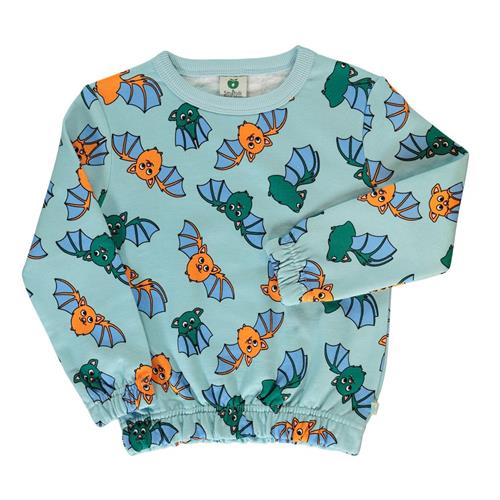 Se Småfolk Sweatshirt with bats  Stratosphere | Blå | 7-8 years ved Babyshop