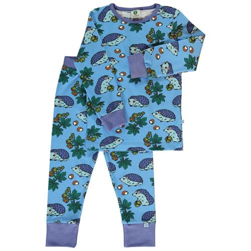 Se Småfolk Nightwear with hedgehogs  Alaskan Blue | Blå | 2-3 years ved Babyshop