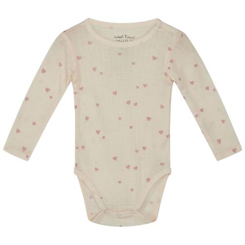 Hust&Claire Bocel Mønstret Babybody Ecru | Beige | 56 cm